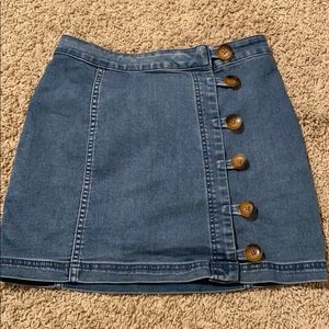 Free People Jean Skirt
